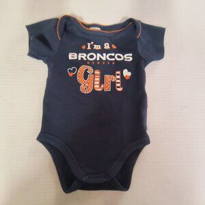 Denver Broncos "I'm A Broncos Girl" NFL Team Apparel 0-3 Months One Piece